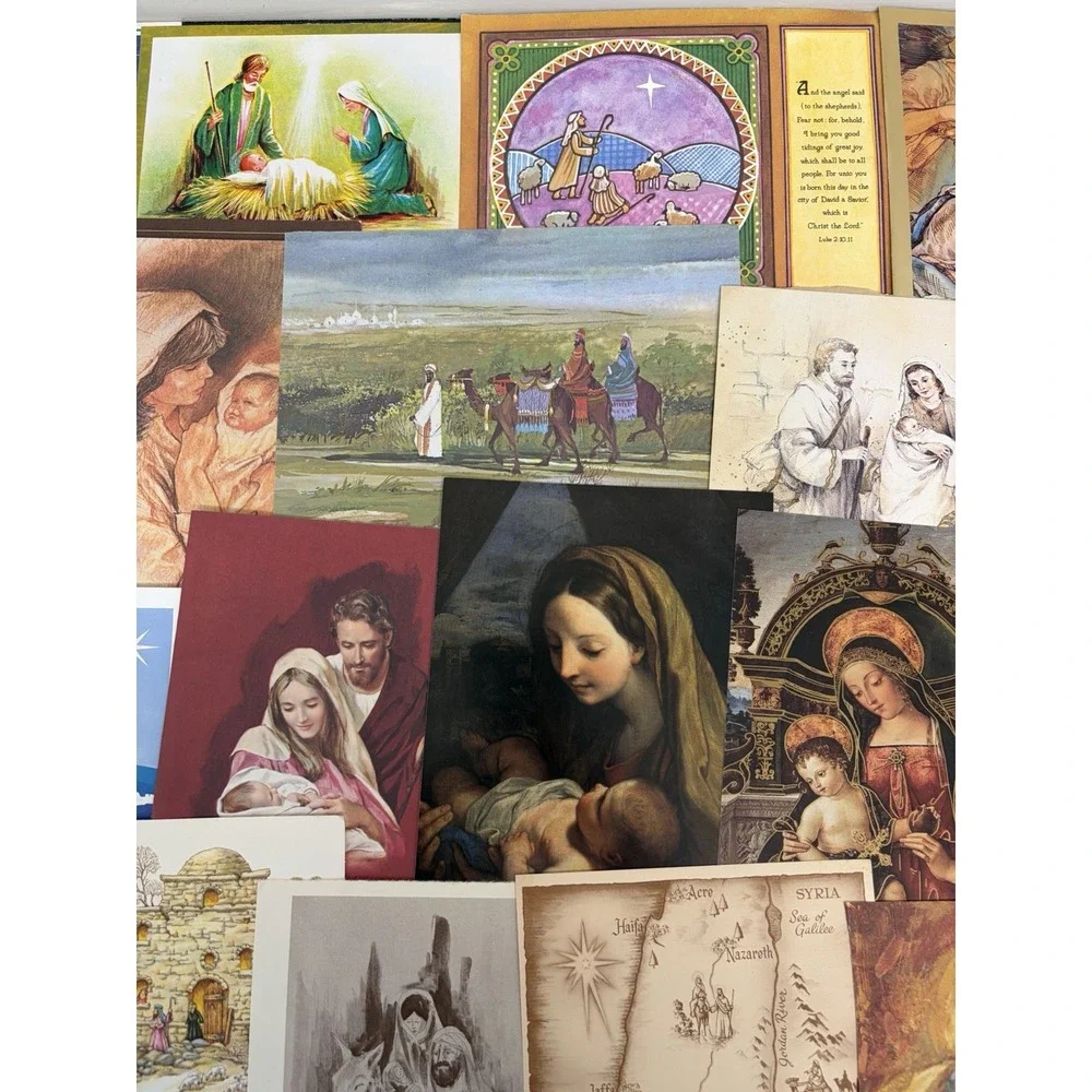 Vintage Christmas Cards Fronts ONLY for Scrapbooking Crafts Decoupage Lot of 50+